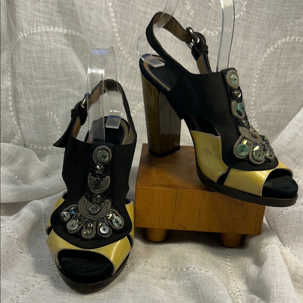 Marni embellished leather heels
